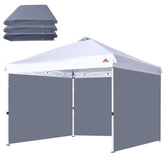 SCOCANOPY SunWall for 12x12 canopy, dark grey, front view