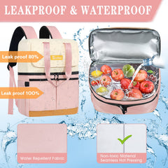 Scothen Backpack Cooler top view with open zippers