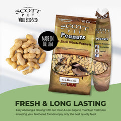 Scott Pet peanuts in a bird feeder with wildlife