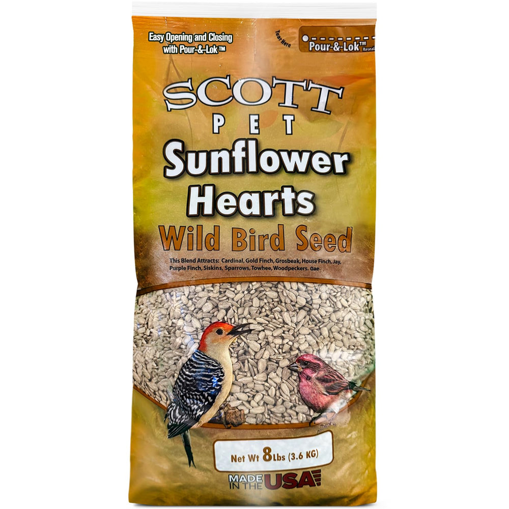 Scott Pet Wild Bird Seed Sunflower Hearts 8lb front view