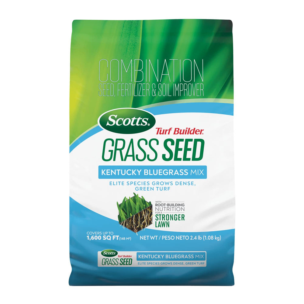 Scotts Turf Builder Grass Seed Kentucky Bluegrass Mix 2.4 lbs front view