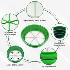 SE 13.25 Inch Classifier Pan in green color with handle