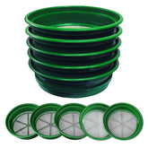 SE 5-Piece Stackable Gold Prospecting Pan Set in green