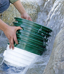 SE sifting pan stacked on a 5-gallon bucket