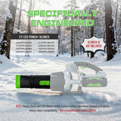 Sealegend Short Blower Attachment 9.5in side view, Green
