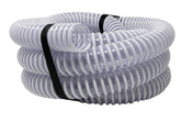 Sealproof 12 FT pool filter connection hose clear front view