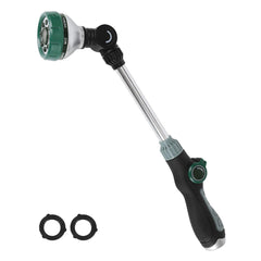 Seatern Watering Wand 17.5 inch with 8 spray patterns and green handle