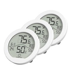 SECRUI Indoor Digital Hygrometer Thermometer front view in white