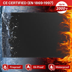 SecuCaptain grill mat showing fireproof features
