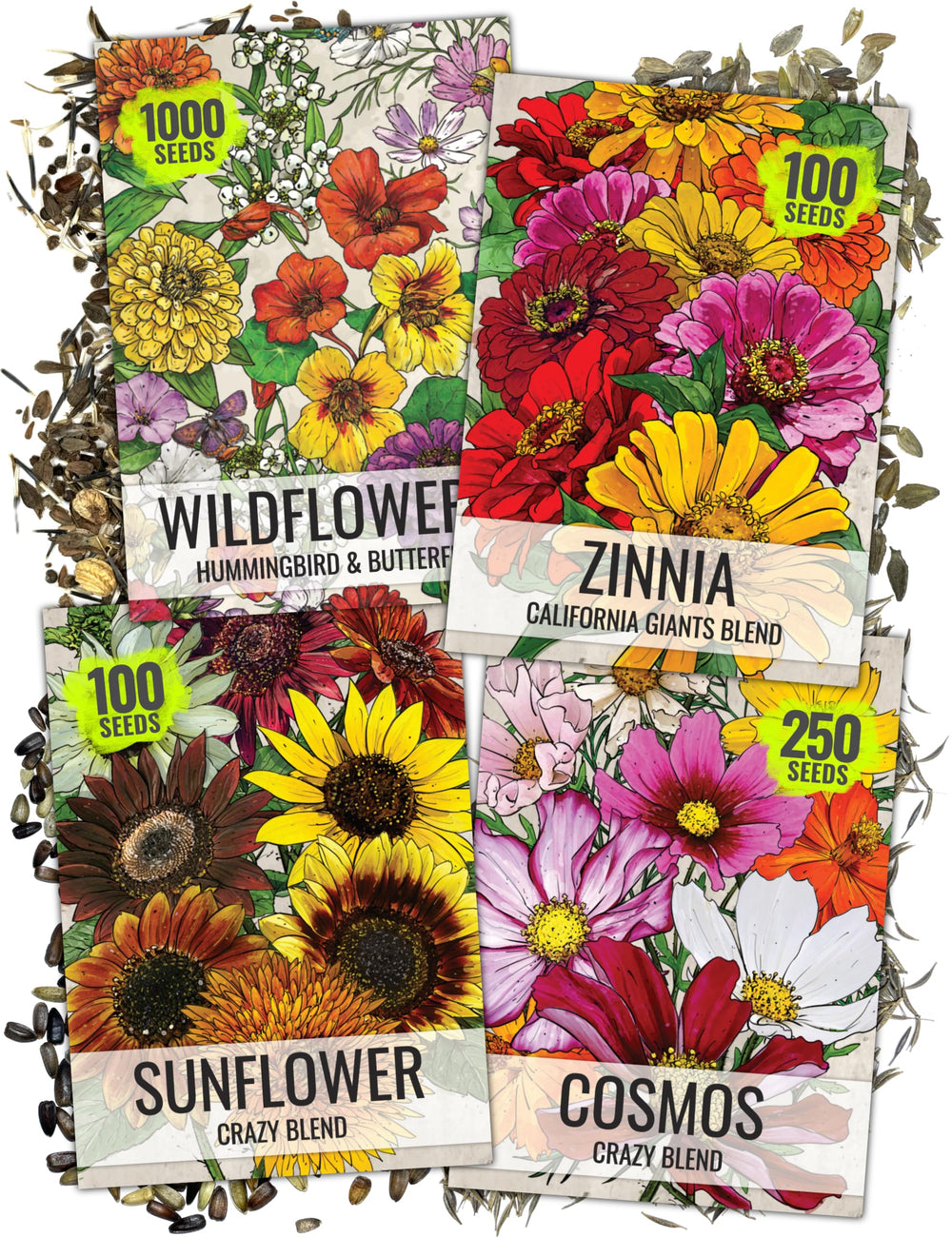 Seed Needs Butterfly Garden Variety Pack of 4 flower seeds front view