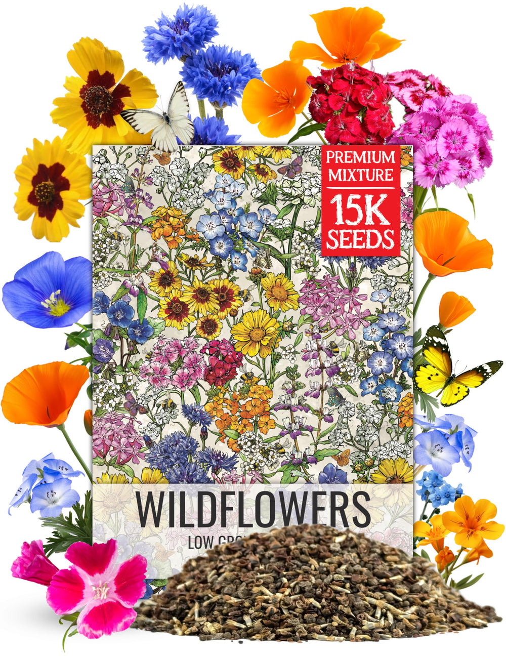 Seed Needs Wildflower Seeds 1 ounce package front view