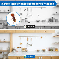 SEEKDIT Roach Bait in kitchen cabinet for roach elimination