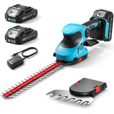 Seesii 2-in-1 cordless hedge trimmer and grass shear front view