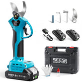 Seesii Electric Pruning Shears front view, sky blue color