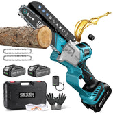 Seesii Mini Chainsaw 6 Inch Brushless, front view