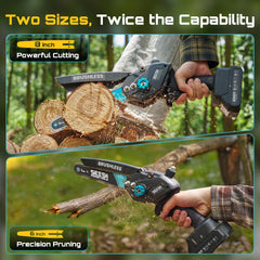 Seesii Mini Chainsaw battery and charger included