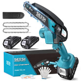 Seesii Mini Chainsaw blue model front view