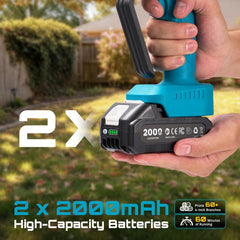 Seesii Mini Electric Chainsaw in use cutting wood