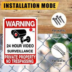 SEHINU No Trespassing Sign displayed outdoors in a yard