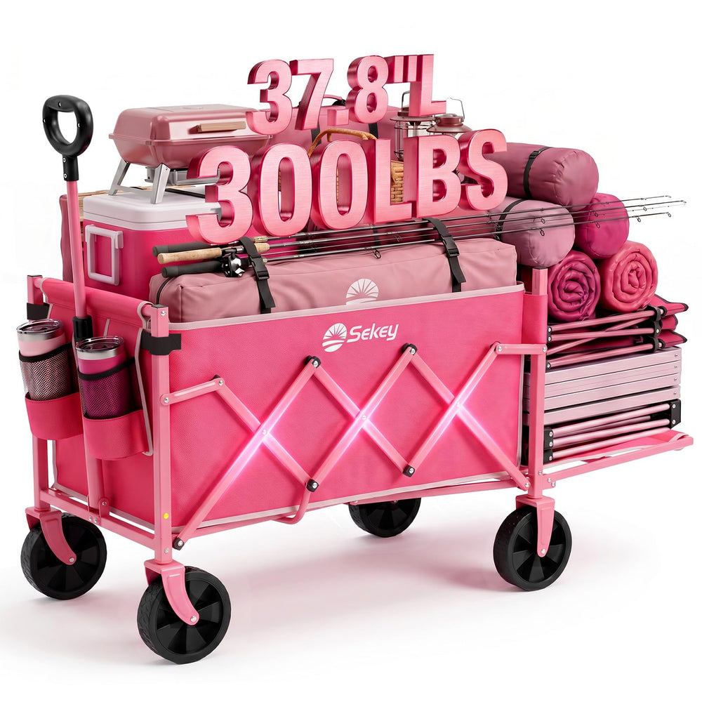 Sekey Collapsible Wagon front view in pink