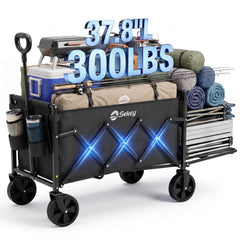 Sekey Collapsible Wagon in black with open cargo space