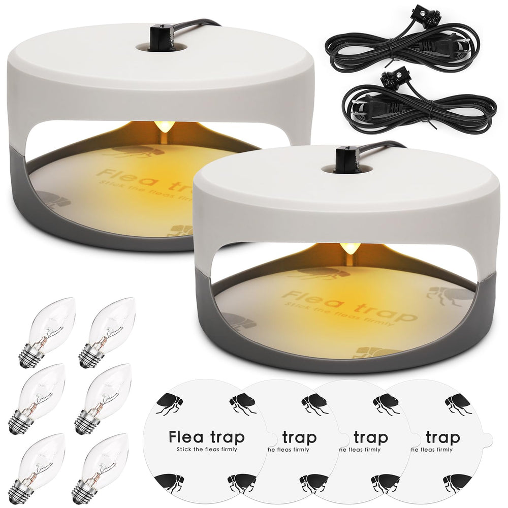 SENITEK EARPADS flea trap light grey model front view