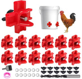 senylanhxy Chicken Waterer Nipples Kit with 40 pieces and installation tools