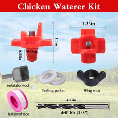 senylanhxy Horizontal Chicken Waterer Nipples with rubber gaskets