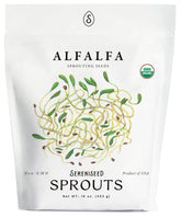 Sereniseed Organic Alfalfa Sprout Seeds 16 oz package front view