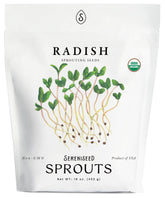 Sereniseed Organic Radish Sprout Seeds 16 oz front view