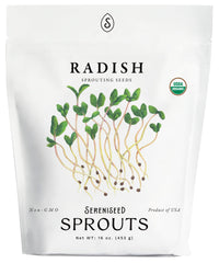 Sereniseed Organic Radish Sprout Seeds 16 oz front view