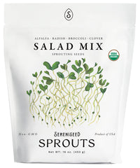 Sereniseed Organic Salad Mix Sprout Seeds 16 oz front view