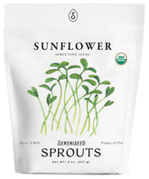 Sereniseed Organic Sunflower Sprout Seeds 8 oz packaging front view