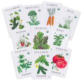 Sereniseed Organic Vegetable Seeds 10-Pack front view with assorted seeds
