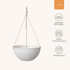 Set of 2 LA JOLIE MUSE Large Hanging Planters with hooks