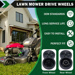 Set of 4 CheeMuii lawn mower wheels packaging