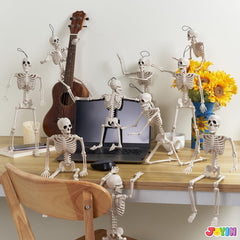 Set of 5 JOYIN Halloween skeletons displayed on a table