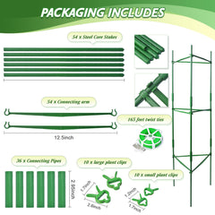 Set of 6 Sidefusi tomato cages assembled in garden