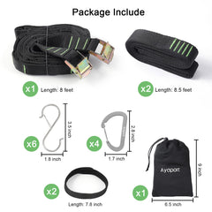 Setup example of Ayaport Camping Storage Strap in use