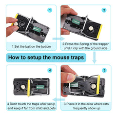 Setup process of Briteen Mouse Trap with bait