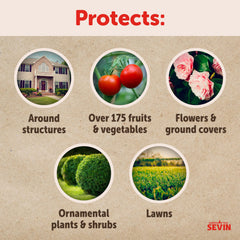Sevin Insect Killer Granules II in a garden setting