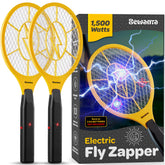 SEWANTA Electric Fly Swatter front view, black and yellow