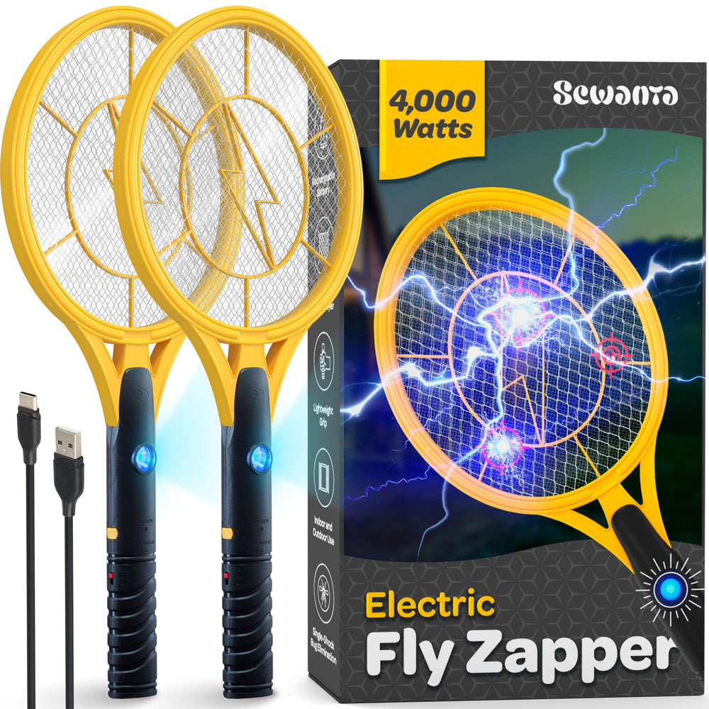SEWANTA Electric Fly Swatter Set of 2, front view