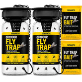 SEWANTA Outdoor Fly Trap clear model with non-toxic bait