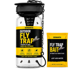 SEWANTA Outdoor Fly Trap clear plastic design front view