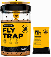 SEWANTA Outdoor Fly Trap front view with bait and water