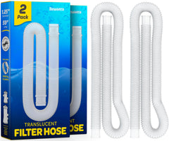 SEWANTA pool hose replacement set of 2, clear, 1.25" diameter