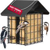 SEWANTA Suet Bird Feeder front view with black metal finish