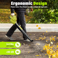 SEYVUM Leaf Blower in use in the garden