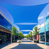 Shade&Beyond 12'X22' blue sun shade sail front view